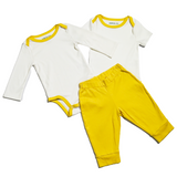 Baby Essentials Gift Set in White with Misted Yellow