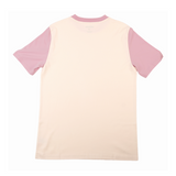 Adult Colorblock Tee White with Pink