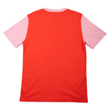 Adult Contrast Tee Engine Red with Pink