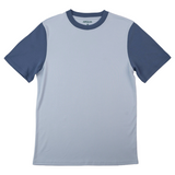 Adult Contrast Tee Light Blue with Navy Blue