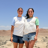 Adult Colorblock Tee White with Light Blue