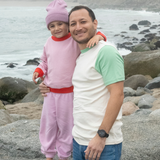 Adult Colorblock Tee White with Grass Green