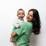 Adult wearing Solid Tshirt Green