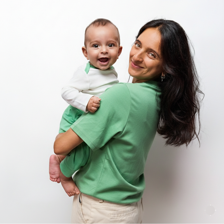 Grass Green |Adult wearing Solid Tshirt Green