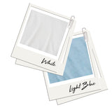 Adult Colorblock Tee White with Light Blue