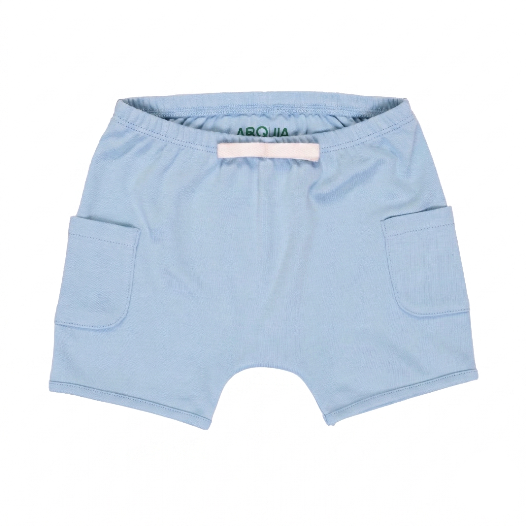 Chambray Blue | Light blue shorts with a visible brand label on a white background