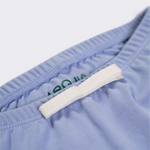 Close up details Arquia Cotton Short Chambray Blue