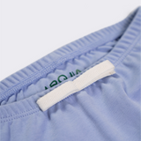 Close up details Arquia Cotton Short Chambray Blue