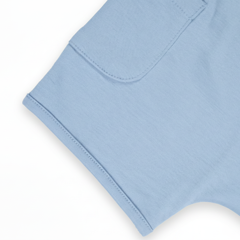 Chambray Blue | Details Arquia Cotton Shorts Chambray Blue