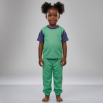 Grass Green with Navy Blue | 