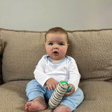 Cozy Comfort Bundle: Long Sleeve Bodysuits + Jogger Pants in Chambray Blue