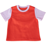 Kids Contrast Tee in Engine Red with Pink