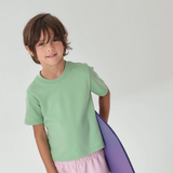 Arquia Kids Solid Tshirt in Grass Green made of 100% peruvian pima cotton