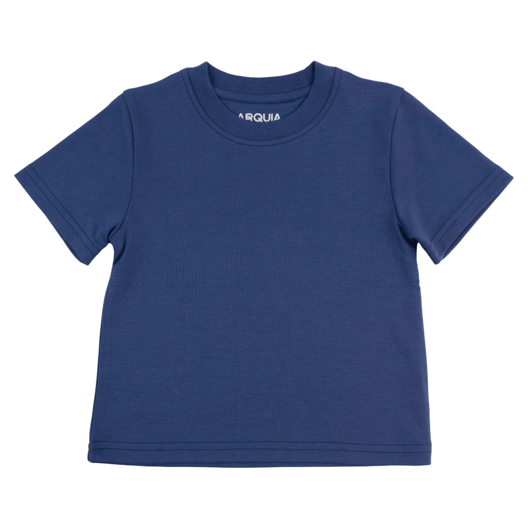 Kids Solid Tshirt in Navy Blue made of 100% Peruvian Pima Cotton