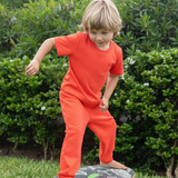 Kids Solid Tee in Engine Red