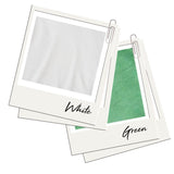 Kids Colorblock Tee in White with Grass Green