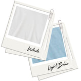 Kids Colorblock Tee in White with Light Blue