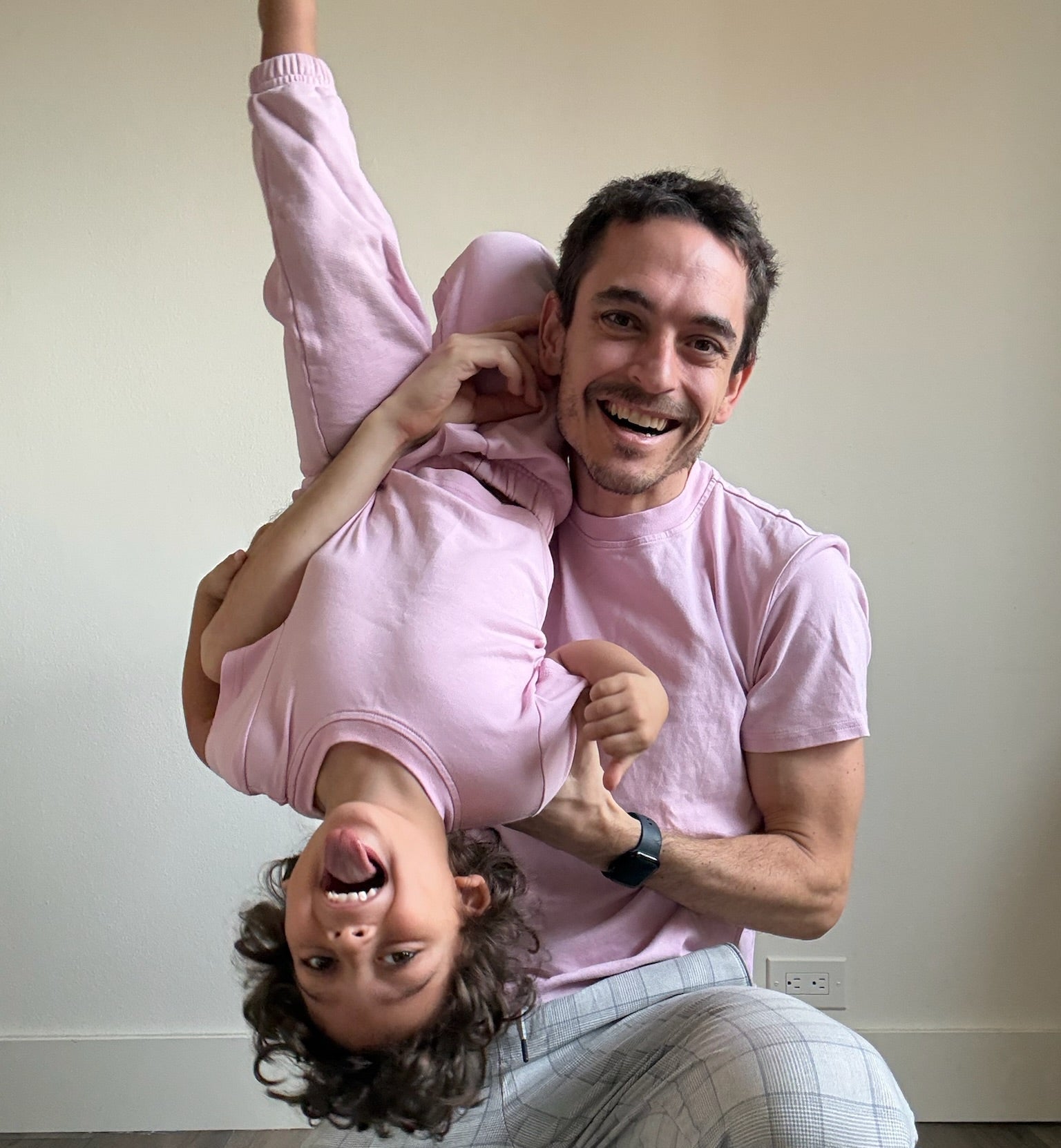 Pink | Matching dad and son with pink tshirts