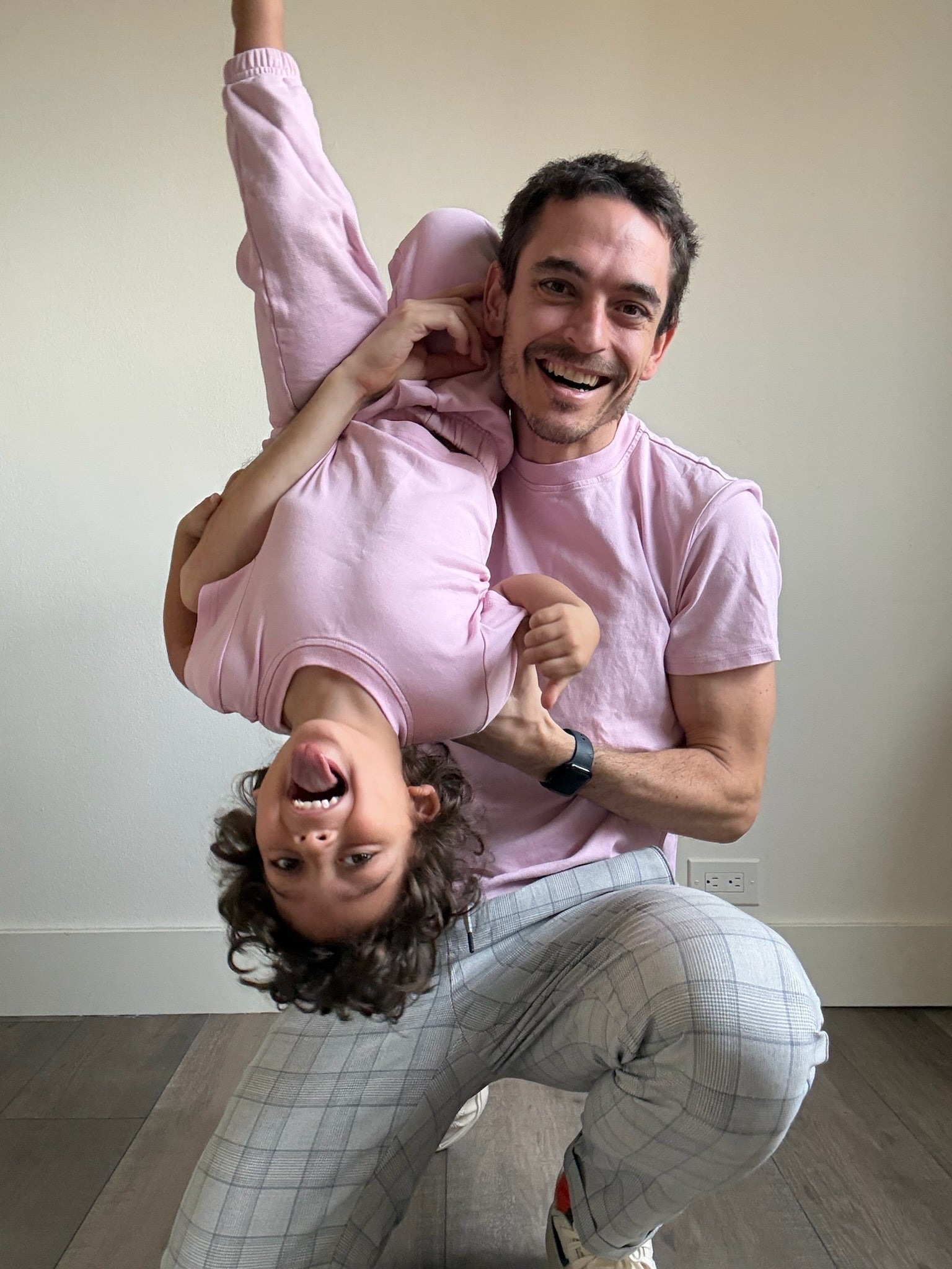 Pink | Matching dad and son with pink tshirts