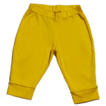 Baby Jogger Pants made of peruvian pima cotton in misted yellow