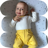 Baby Essentials Gift Set in White with Misted Yellow