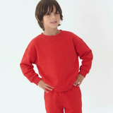 Solid Kids Sweatshirt in Engine Red