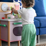 Short Sleeve Onesie in White with Grass Green